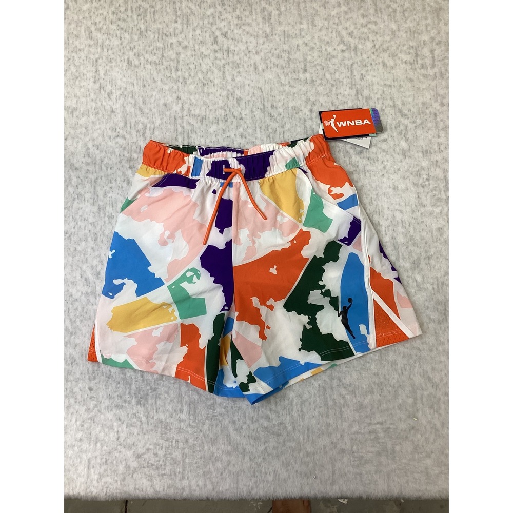 DSG Girls WNBA Stride Shorts Mid-Rise Color Splash Print Multi Size M 10-12 NEW‎